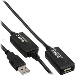 InLine USB-A - USB-A 25 m (34614I) kaina ir informacija | Laidai telefonams | pigu.lt