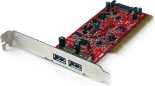 Адаптер StarTech PCIUSB3S22 USB 3.0, SATA цена и информация | Адаптеры, USB-разветвители | pigu.lt
