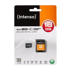 Карта памяти Intenso micro SD 16GB CL4 цена и информация | Карты памяти для телефонов | pigu.lt