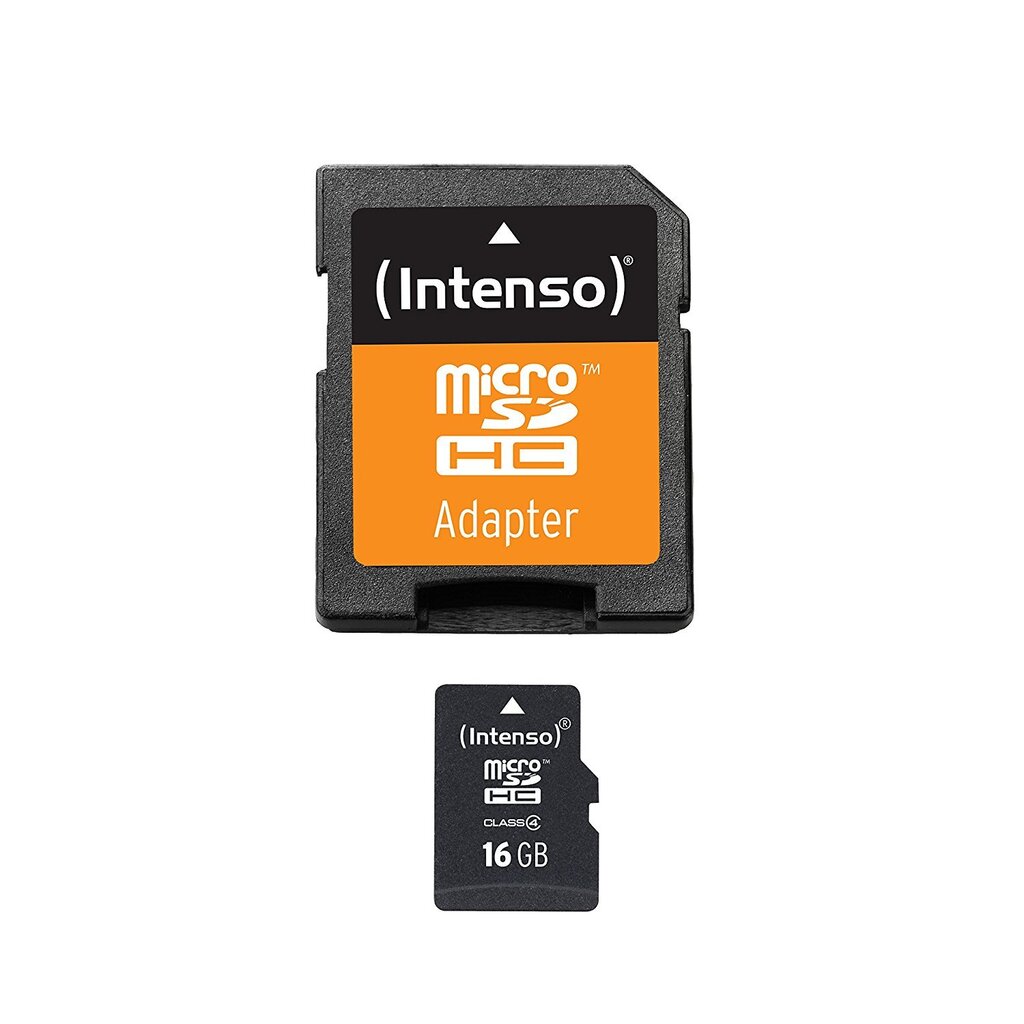 Atminties kortelė Intenso micro SD 16GB CL4 kaina ir informacija | Atminties kortelės telefonams | pigu.lt