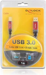 Delock, USB-A - USB-B, 1м цена и информация | Кабели и провода | pigu.lt