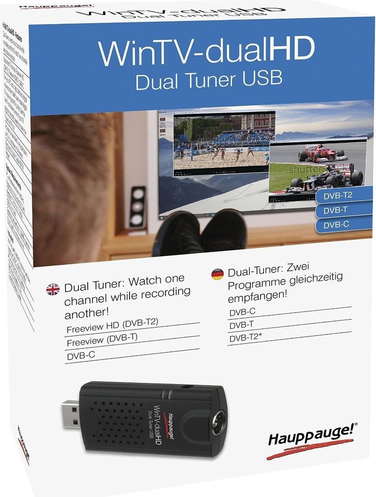 Hauppauge Tuner WinTV dualHD (01590) kaina ir informacija | TV imtuvai, FM, video plokštės | pigu.lt