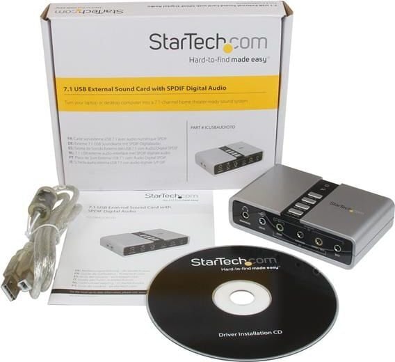 StarTech ICUSBAUDIO7D цена и информация | Garso plokštės | pigu.lt