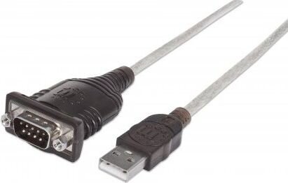 Kabelis-adapteris Manhattan USB į RS232/COM/DB9 M/M, 45cm цена и информация | Laidai telefonams | pigu.lt