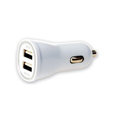 Automobilinis kroviklis Techly 2X USB 5V 1A/2.1A, baltas kaina ir informacija | Krovikliai telefonams | pigu.lt