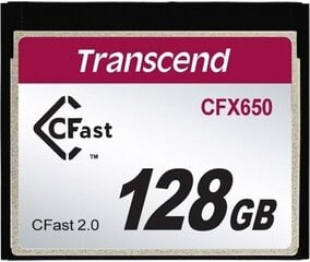 Transcend TS128GCFX650 CFast 128GB kaina ir informacija | Atminties kortelės fotoaparatams, kameroms | pigu.lt