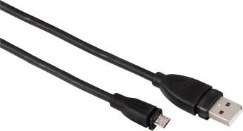 Micro USB 2.0 laidas Hama, ekranuotas, 0.25 m, juodas kaina ir informacija | Laidai telefonams | pigu.lt