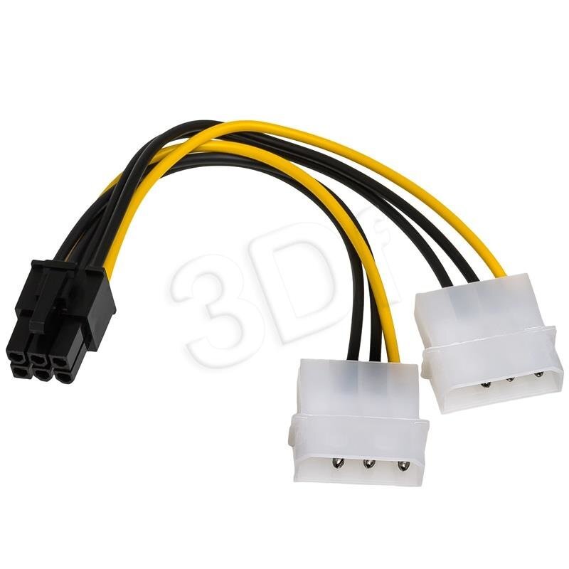 Akyga AK-CA-13, Molex/6-pin, 0.15 m kaina ir informacija | Kabeliai ir laidai | pigu.lt