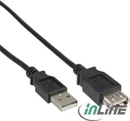 InLine USB-A - USB-A 1 m (34610B) kaina ir informacija | Laidai telefonams | pigu.lt