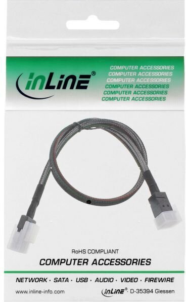 InLine, SFF 8087 - SFF 8643, 1 m kaina ir informacija | Kabeliai ir laidai | pigu.lt