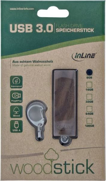 InLine Speicherstick USB 3.0 8GB kaina ir informacija | USB laikmenos | pigu.lt