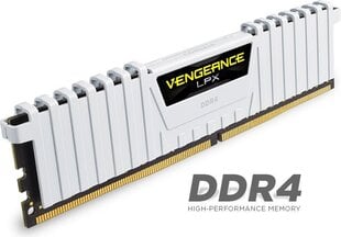 Corsair Vengeance LPX DDR4, 2x8 ГБ, 3200 МГц, C16 (CMK16GX4M2B3200C16W) цена и информация | Оперативная память (RAM) | pigu.lt