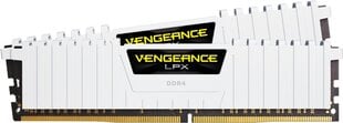 Corsair Vengeance LPX DDR4, 2x8GB, 2666MHz, CL16, White (CMK16GX4M2A2666C16W) kaina ir informacija | Operatyvioji atmintis (RAM) | pigu.lt