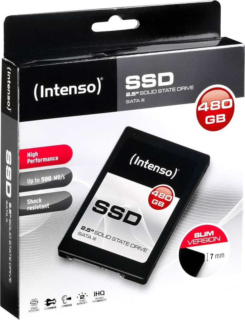 Intenso 480GB SATA3 (3813450) kaina ir informacija | Vidiniai kietieji diskai (HDD, SSD, Hybrid) | pigu.lt