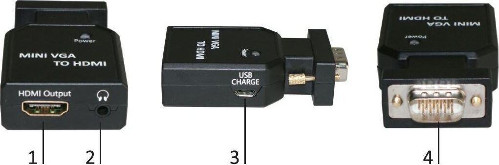 MicroConnect MC-CONMVGAHM kaina ir informacija | Adapteriai, USB šakotuvai | pigu.lt