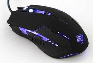 "e-blue" мышь auroza g, 3000dpi, оптическая, 6 кнопок, usb-кабель, черная цена и информация | Мыши | pigu.lt