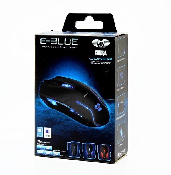 E-Blue Cobra II, Juoda/Mėlyna цена и информация | Pelės | pigu.lt