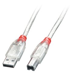 Lindy, USB-A - USB-B, 0.5 м цена и информация | Кабели и провода | pigu.lt