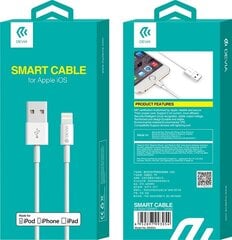 USB laidas Devia Smart USB - Lightning, 1m, Balta kaina ir informacija | Laidai telefonams | pigu.lt