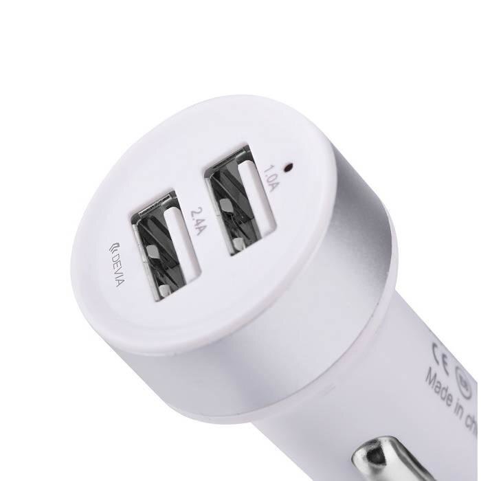 Devia Smart Series Car Charger 2xUSB, 2.4A kaina ir informacija | Krovikliai telefonams | pigu.lt