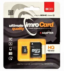 Imro KOM000654 MicroSD 8GB цена и информация | Карты памяти для телефонов | pigu.lt