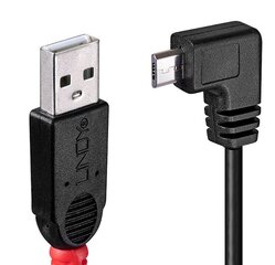 USB 2.0 A/Micro-B 90 Degree 2m, Lindy 31977 цена и информация | Кабели для телефонов | pigu.lt