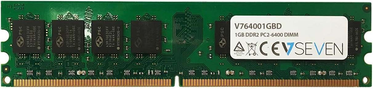 V7 DDR2 1GB, 800MHz, CL6 V764001GBD kaina ir informacija | Operatyvioji atmintis (RAM) | pigu.lt