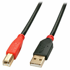 USB A to USB B Cable LINDY 42761 10 m Black Multicolour kaina ir informacija | Laidai telefonams | pigu.lt