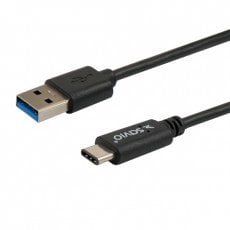 Соединительный кабель Savio USB-C - USB-A, 1 м, Черный цена и информация | Кабели для телефонов | pigu.lt