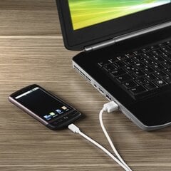 Micro-USB laidas Hama, 1.4 m, baltas kaina ir informacija | Laidai telefonams | pigu.lt