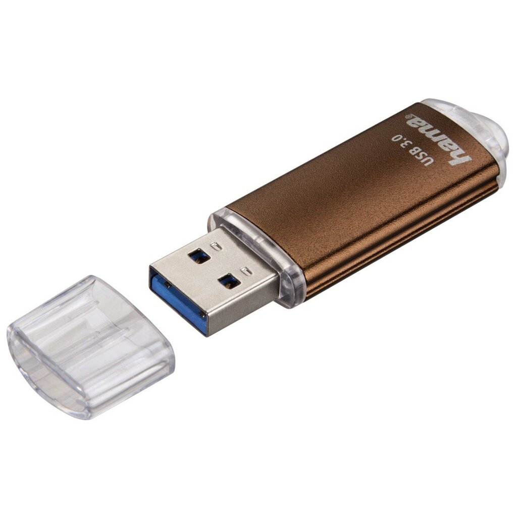 USB laikmena Hama Laeta, USB 3.0, 32 GB, 40 MB/s, ruda kaina ir informacija | USB laikmenos | pigu.lt