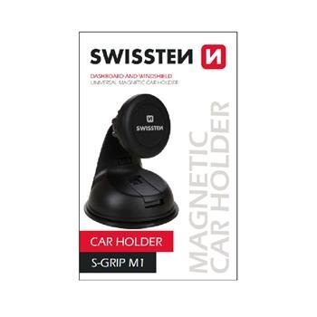 Swissten S-GRIP M1 Premium Universal Window Holder with Magnet and 360 Rotation Black kaina ir informacija | Telefono laikikliai | pigu.lt