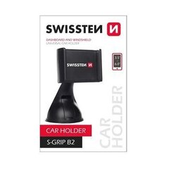 Универсальный автомобильный держатель Swissten S-GRIP B2 Premium Universal Window Holder для устройств 3.5 - 6", Черный цена и информация | Держатели для телефонов | pigu.lt