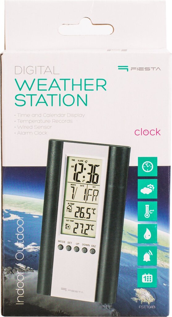 Meteorologinė stotelė Fiesta FSTT04B kaina ir informacija | Meteorologinės stotelės, termometrai | pigu.lt