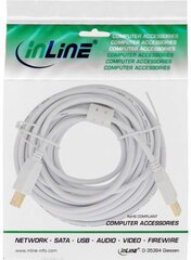 InLine USB-A - USB-B 10 м (34550W) цена и информация | Кабели для телефонов | pigu.lt