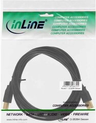 InLine, USB-A - USB-B, 0.5m kaina ir informacija | Kabeliai ir laidai | pigu.lt