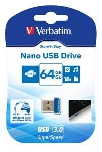 USB laikmena VERBATIM 98711, 64GB, pilka/ mėlyna kaina ir informacija | USB laikmenos | pigu.lt