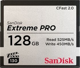 SanDisk Extreme Pro CFast 128 GB (SDCFSP-128G-G46D) kaina ir informacija | Atminties kortelės fotoaparatams, kameroms | pigu.lt