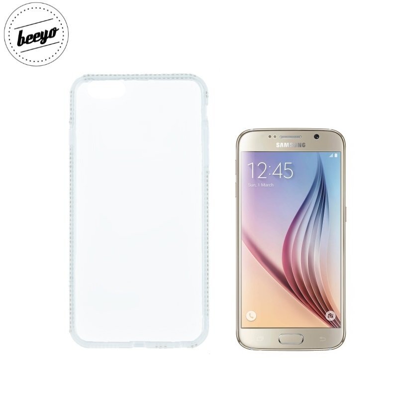 Beeyo Diamond Frame Samsung Galaxy S6 balta (GSM024221) kaina ir informacija | Telefono dėklai | pigu.lt