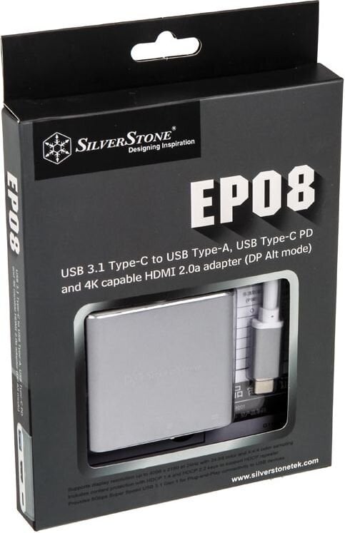 SilverStone SST-EP08C цена и информация | Laidai telefonams | pigu.lt