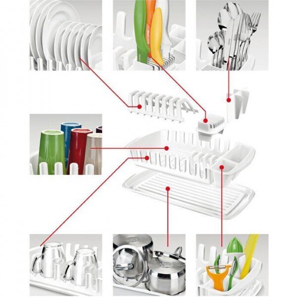 Tescoma CLEAN KIT džiovykla su padėklu kaina ir informacija | Virtuvės įrankiai | pigu.lt