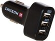 Swissten kroviklis USB 2x2.1A+1A, Juodas kaina ir informacija | Krovikliai telefonams | pigu.lt