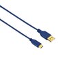 USB-C laidas Hama Flexi-Slim, auksu dengti kontaktai, atsparus lankstymui, 0.75 m, mėlynas kaina ir informacija | Laidai telefonams | pigu.lt