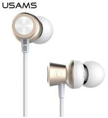 Usams EP-12 Универсальные In-Ear Аудио и Звонков Наушники 3.5mm с Микрофоном и Пультом Белый цена и информация | Наушники | pigu.lt