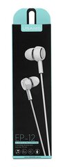 Usams EP-12 Универсальные In-Ear Аудио и Звонков Наушники 3.5mm с Микрофоном и Пультом Белый цена и информация | Теплая повязка на уши, черная | pigu.lt