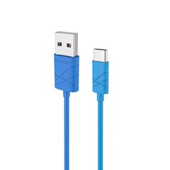 Usams US-SJ042 U-Gee Pro PVC Универсальный Type-C на USB 1m Кабель Данных и Быстрого 2A Заряда Синий цена и информация | Кабели для телефонов | pigu.lt