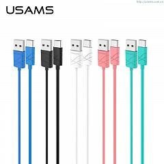 Usams laidas U-GEE Silicone MicroUSB-USB 1m, Raudonas kaina ir informacija | Laidai telefonams | pigu.lt
