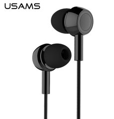 Usams EP-12 Универсальные In-Ear Аудио и Звонков Наушники 3.5mm с Микрофоном и Пультом Черный цена и информация | Наушники | pigu.lt