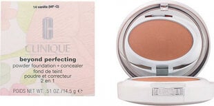 Clinique Beyond Perfecting Powder Foundation + Concealer - Hydrating powder make-up and concealer in one 14,5 г 14 Vanilla #d19d6f цена и информация | Пудры, базы под макияж | pigu.lt