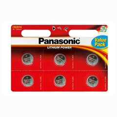 Panasonic lithium battery CR2016 - 6 pcs blister цена и информация | Батарейки | pigu.lt